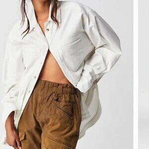 Free People We The Free Last Call Shirt Top M 8 Women's Casual Blouse NEW 35312
